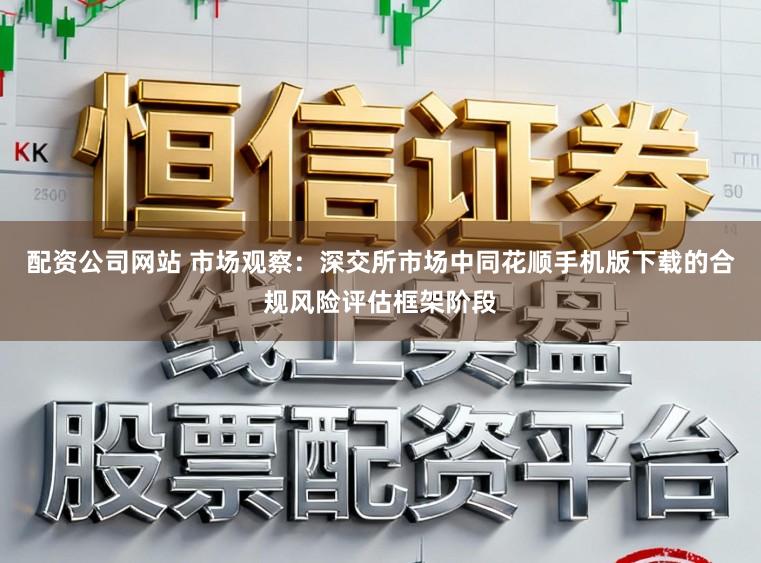 配资公司网站 市场观察：深交所市场中同花顺手机版下载的合规风险评估框架阶段
